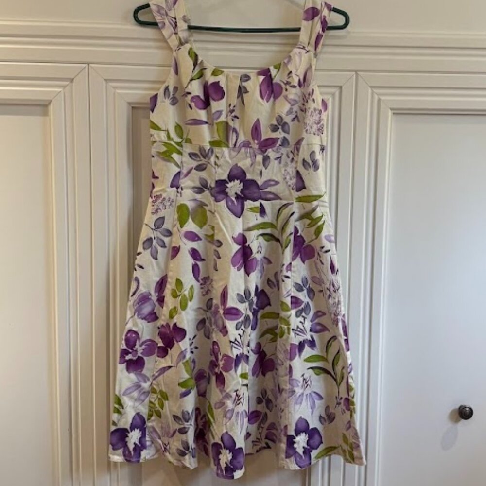 London Times Floral Sleeveless Dress - Size 10